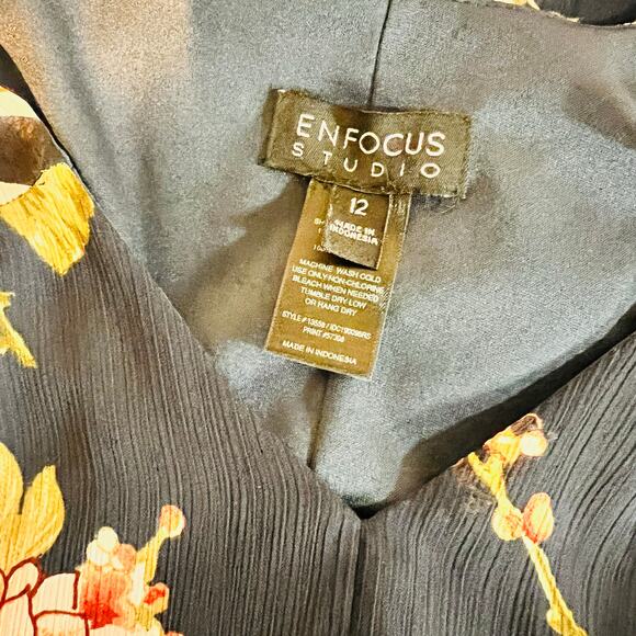 Enfocus Mixed Print Sleeveless Maxi Dress Size 12 - Picture 3 of 6